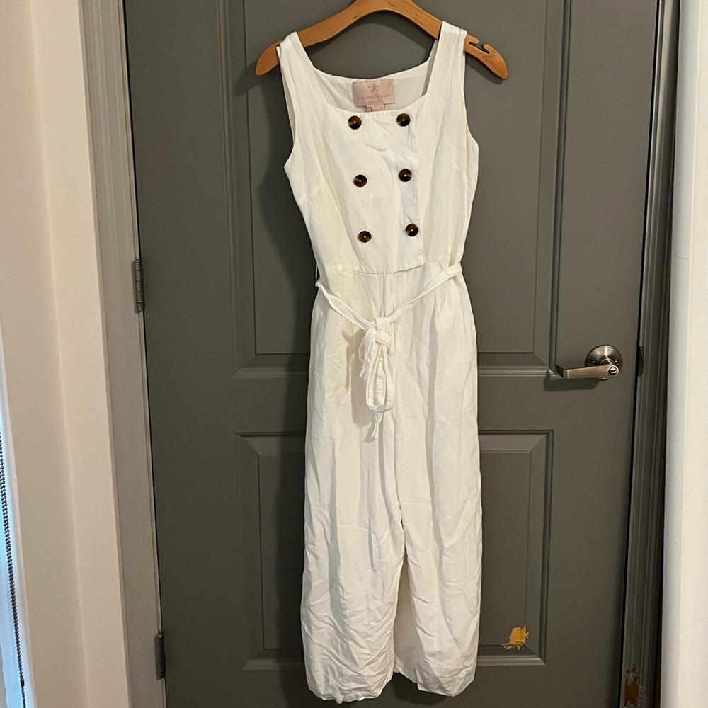 Gal Meets Glam “Cleo” white jumpsuit
